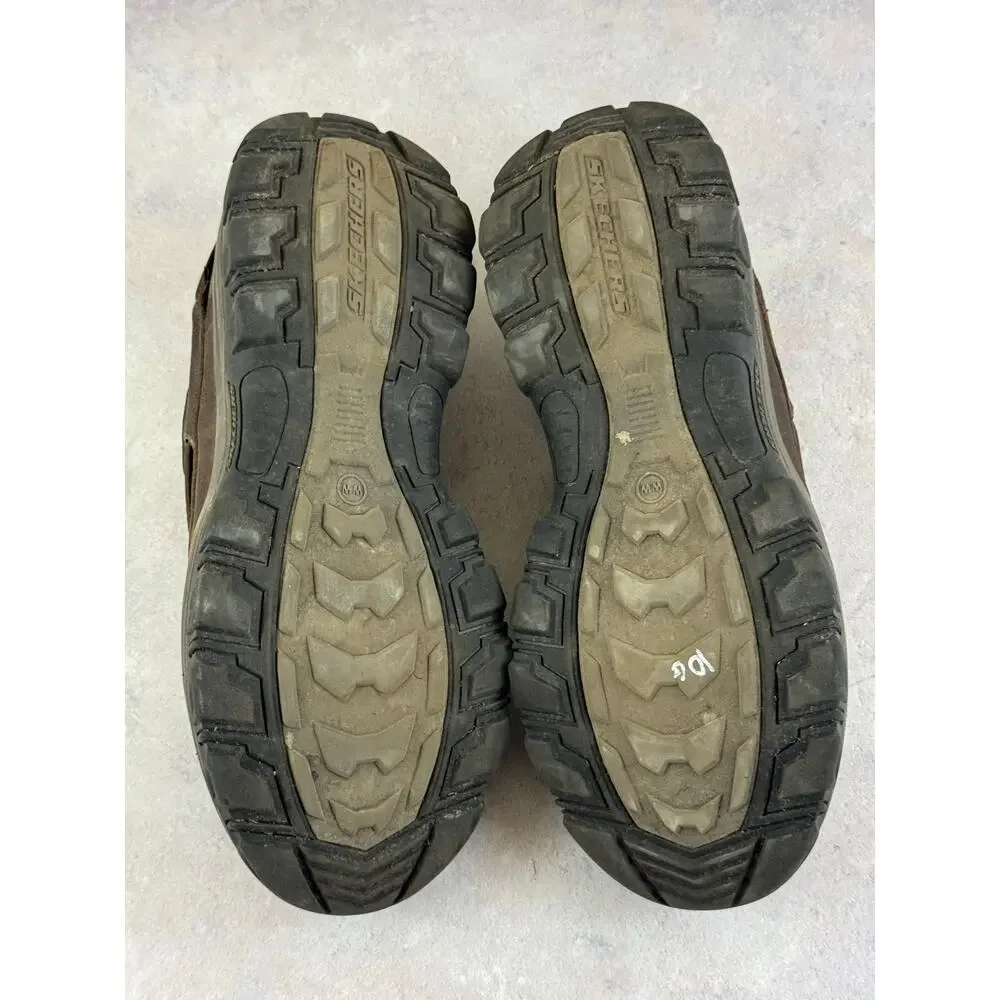 Skechers Slip-ins Relaxed Fit Knowlson Brown Leather Shoes 205188 Men 9.5 X-Wide